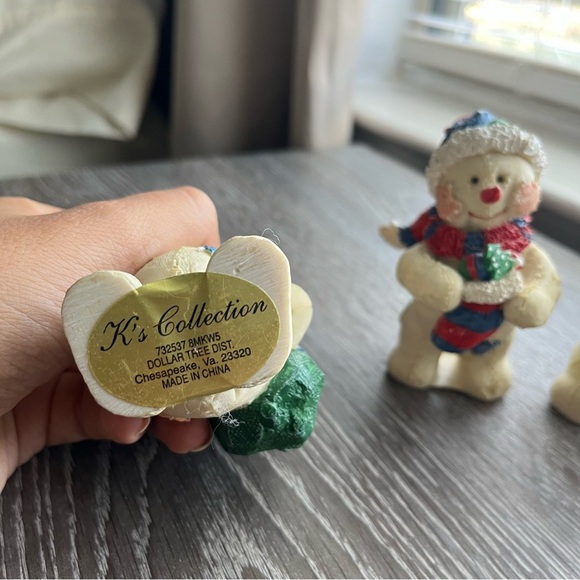 K’s Collection Vintage Snowmen Figurines set of 3 Christmas Winter Holiday Decor - Picture 2 of 5